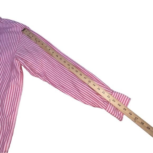 Men’s Michael Kors Red & Pink Herringbone Button Down Cotton Shirt - Large - Picture 6 of 11